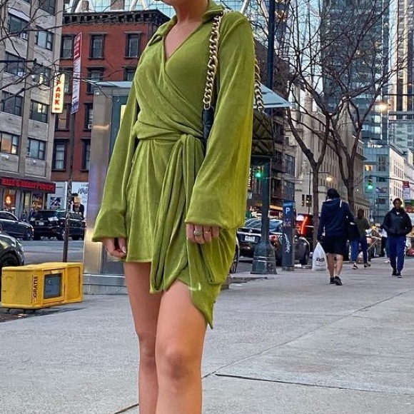 green emerald velvet dress Kenzie Maxi Dress Green main image 0